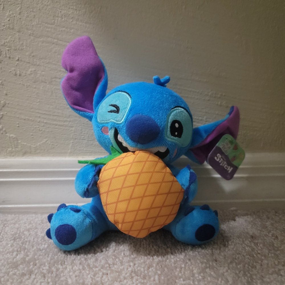 Stitch Plush Toy with Pineapple - Blue and Purple